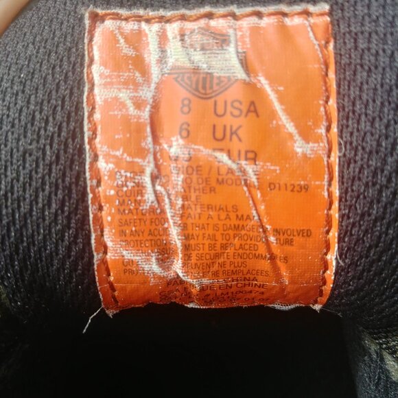 Harley Davidson Womens Size 8 Wide Black CSA Steel Toe Work Shoes Boots - Picture 15 of 15